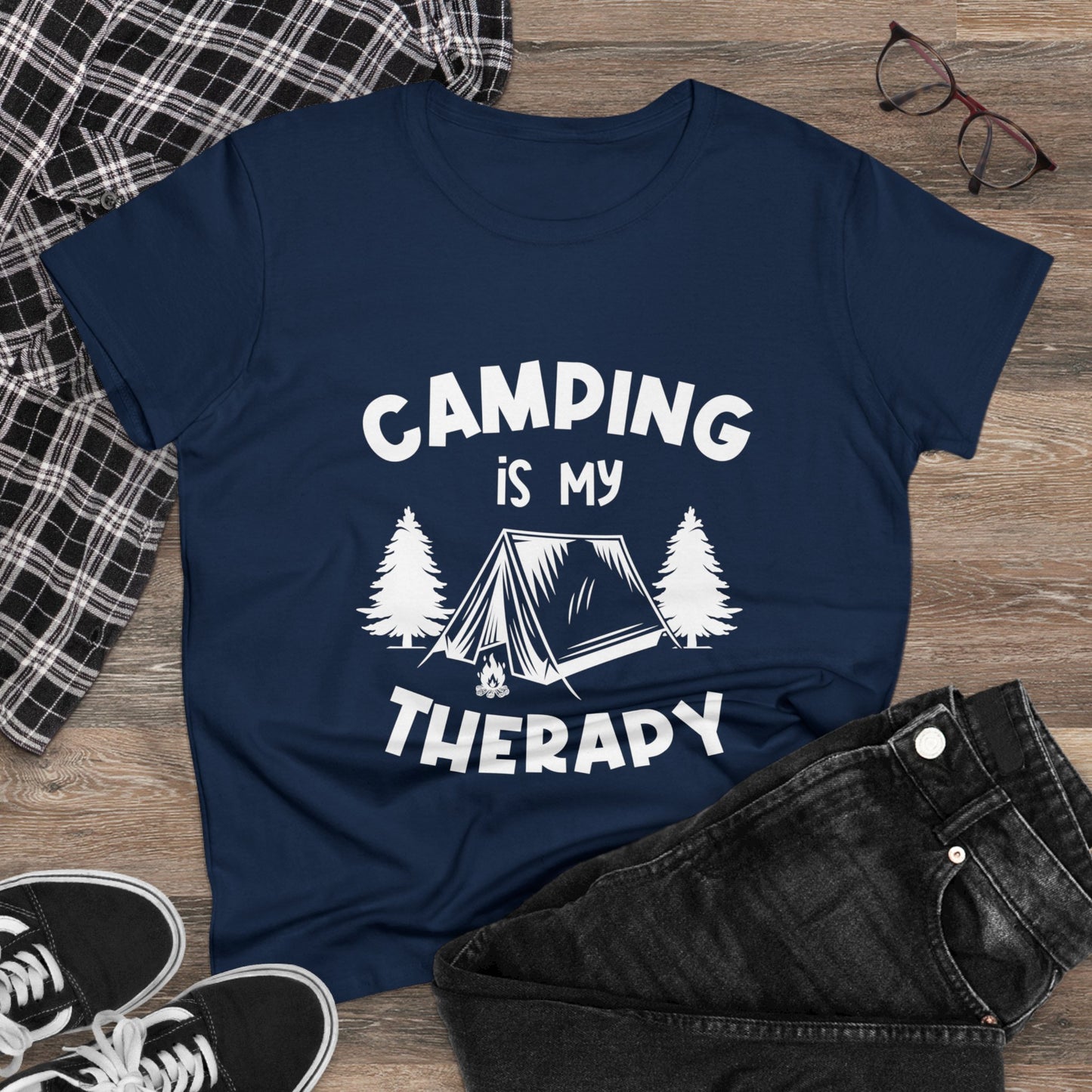 Women's Midweight Cotton Tee Camping