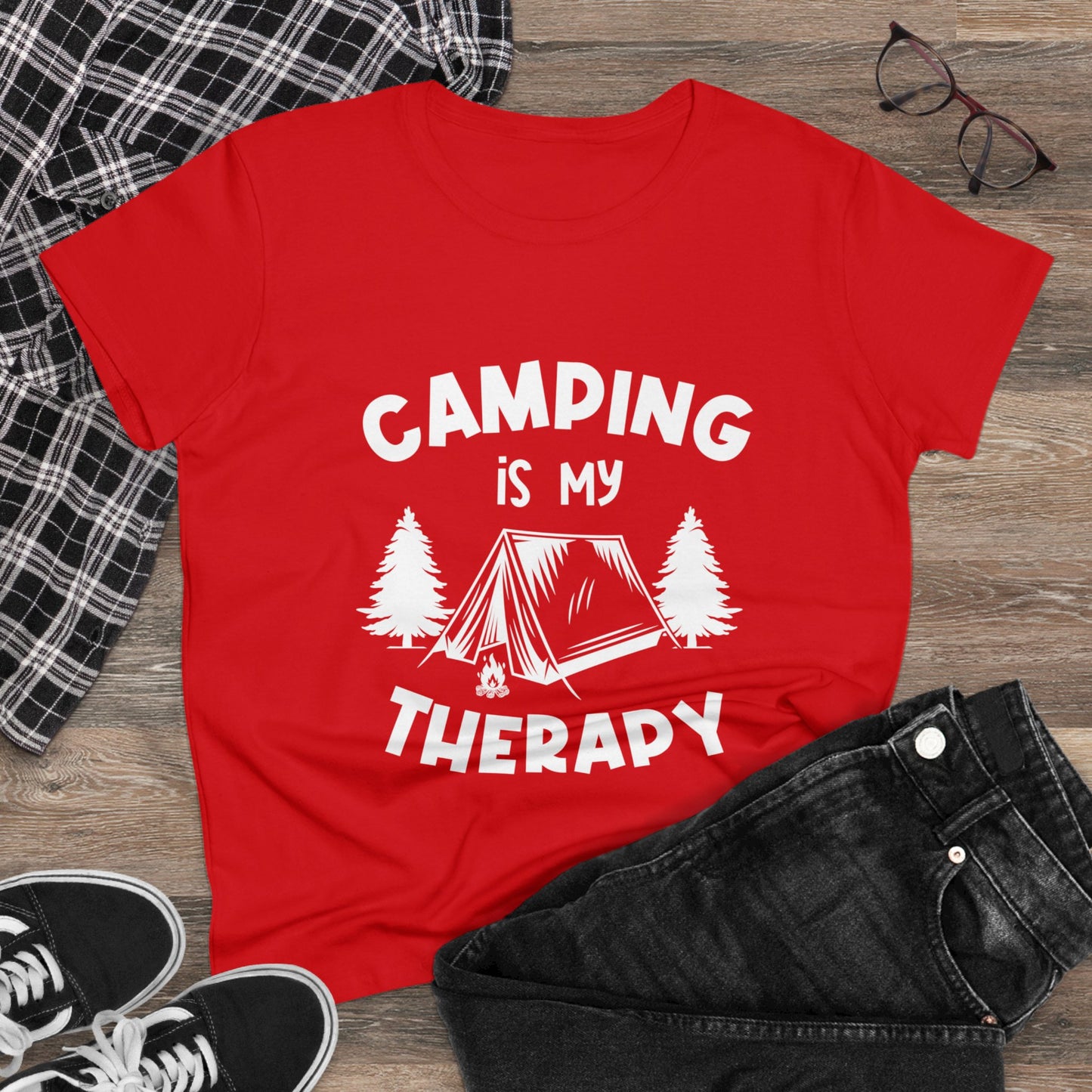 Women's Midweight Cotton Tee Camping