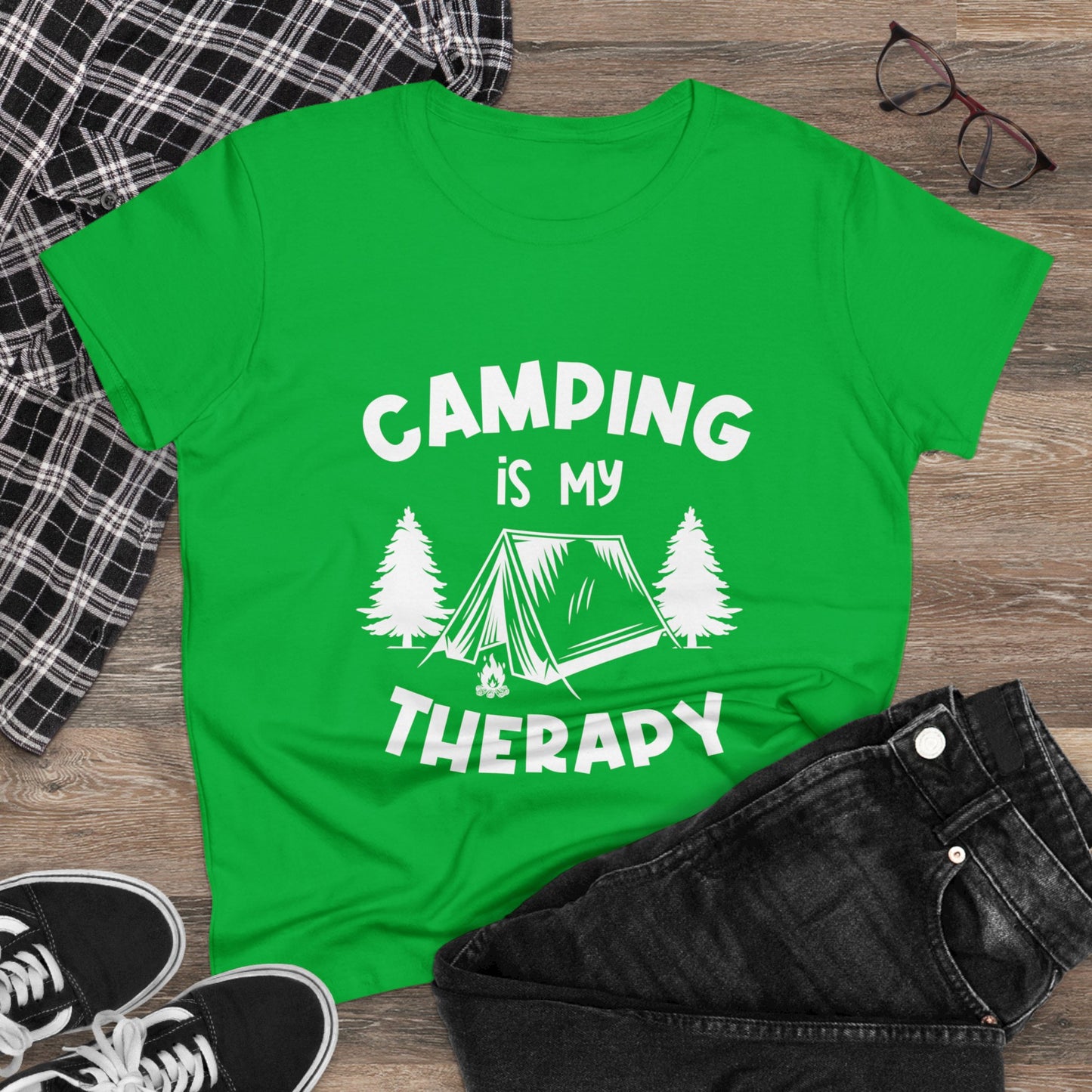 Women's Midweight Cotton Tee Camping