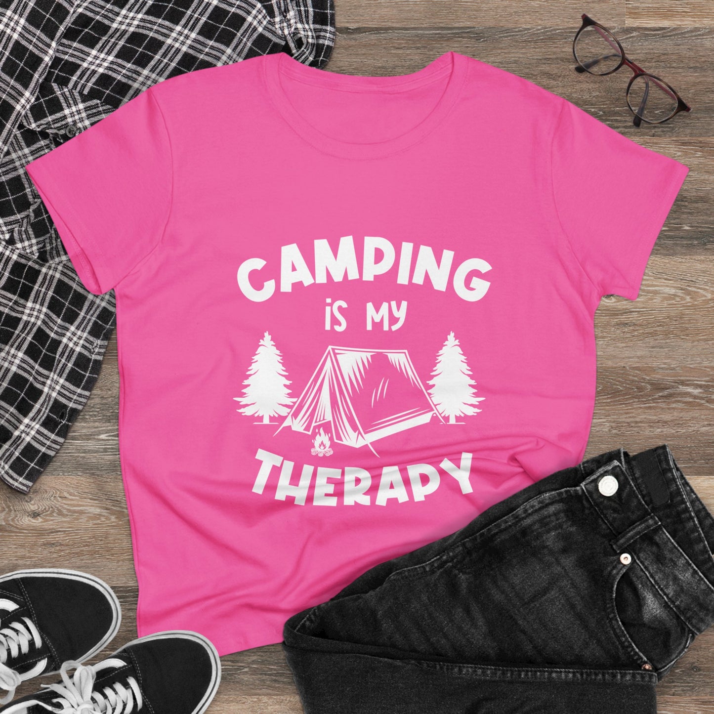 Women's Midweight Cotton Tee Camping