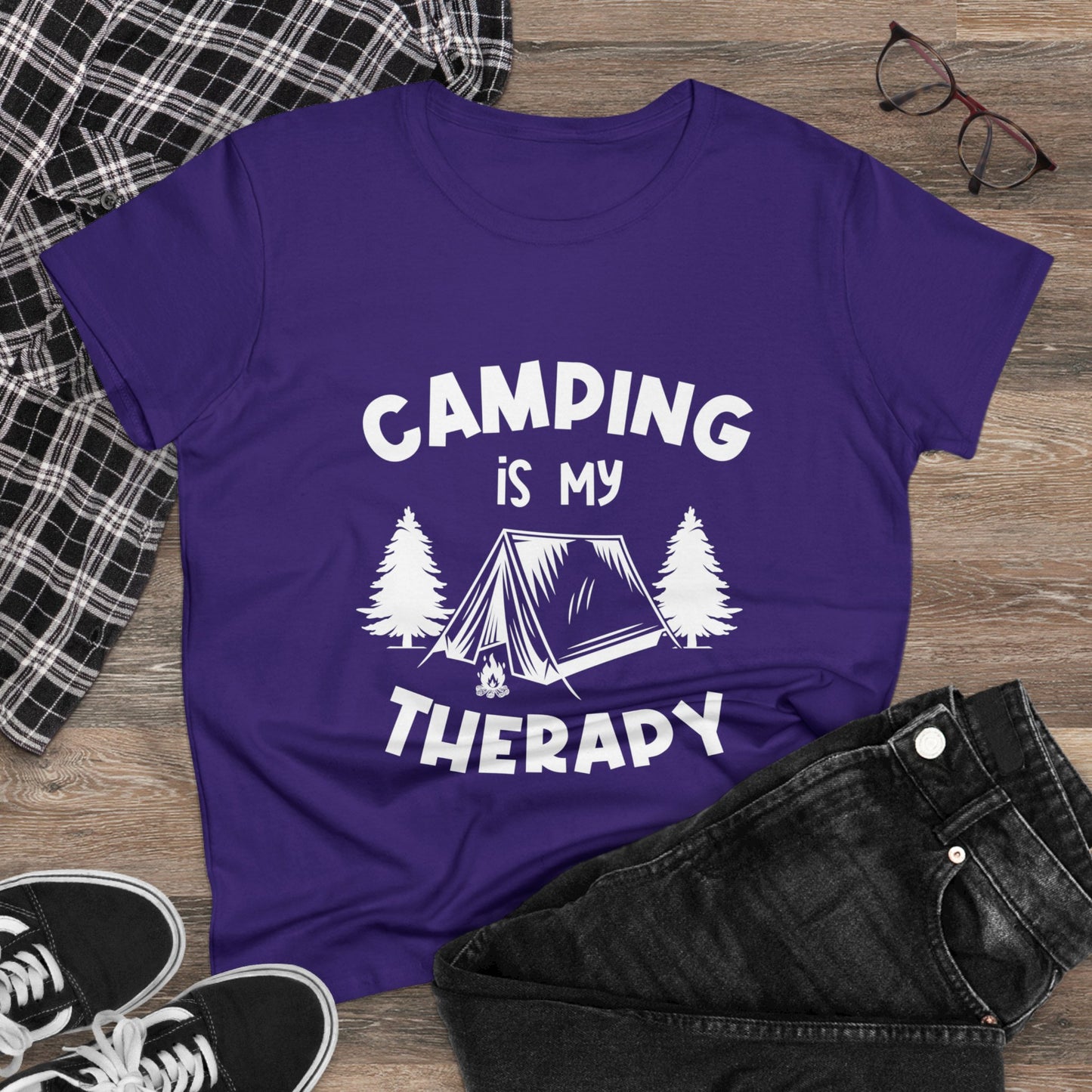 Women's Midweight Cotton Tee Camping