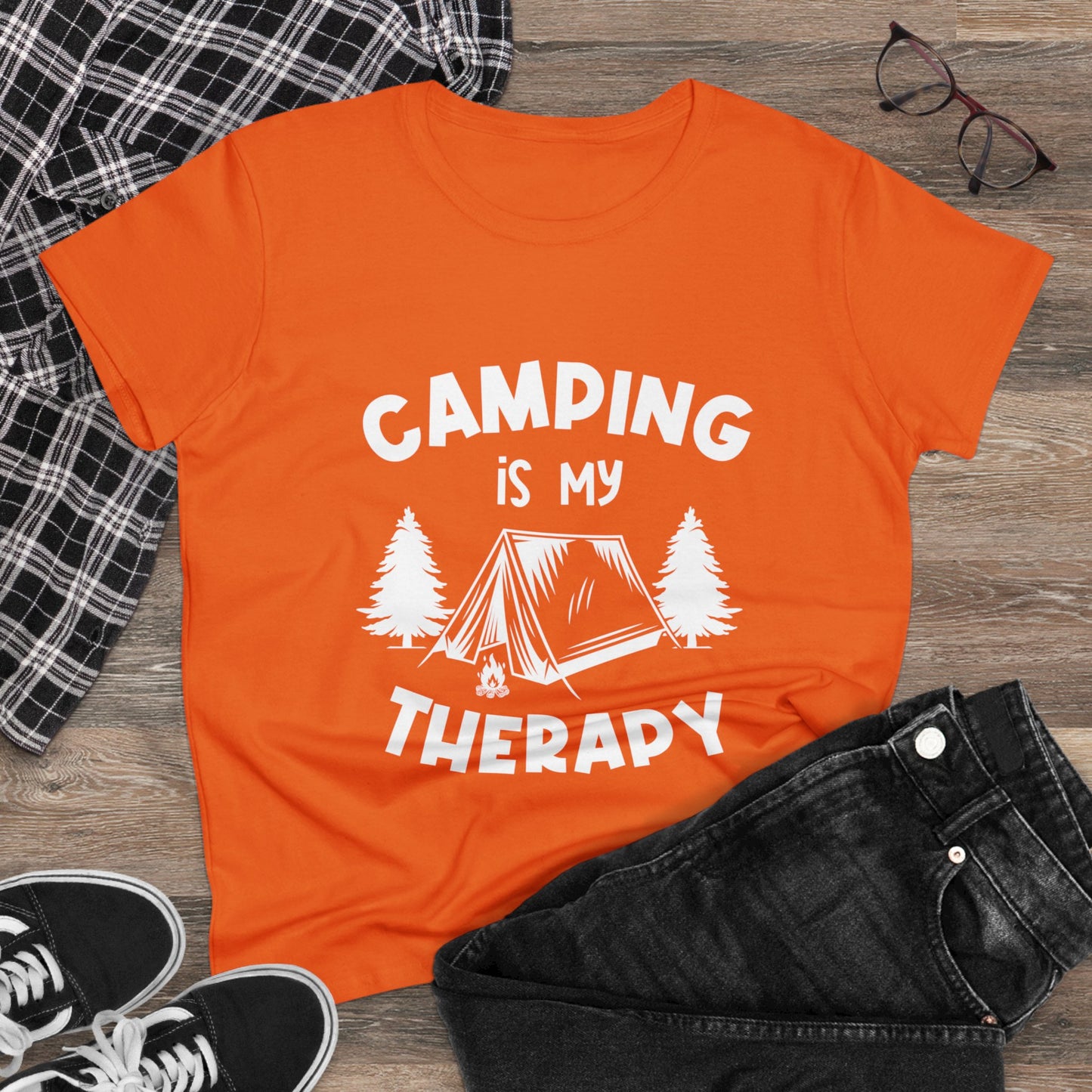 Women's Midweight Cotton Tee Camping