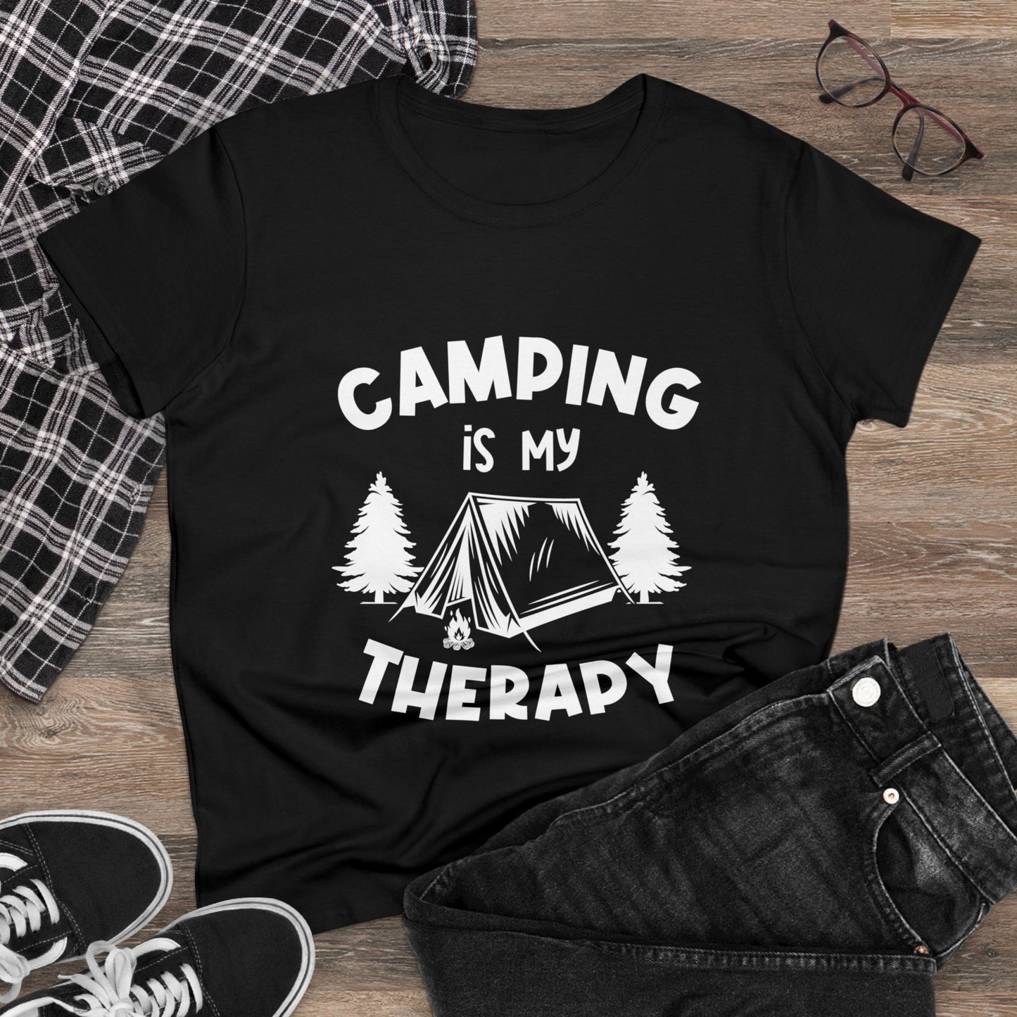 Women's Midweight Cotton Tee Camping