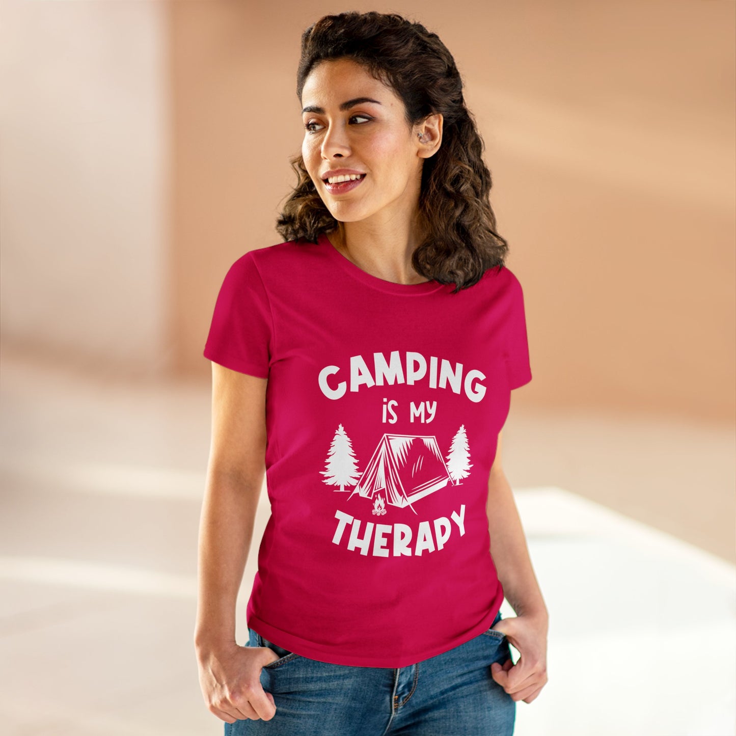 Women's Midweight Cotton Tee Camping