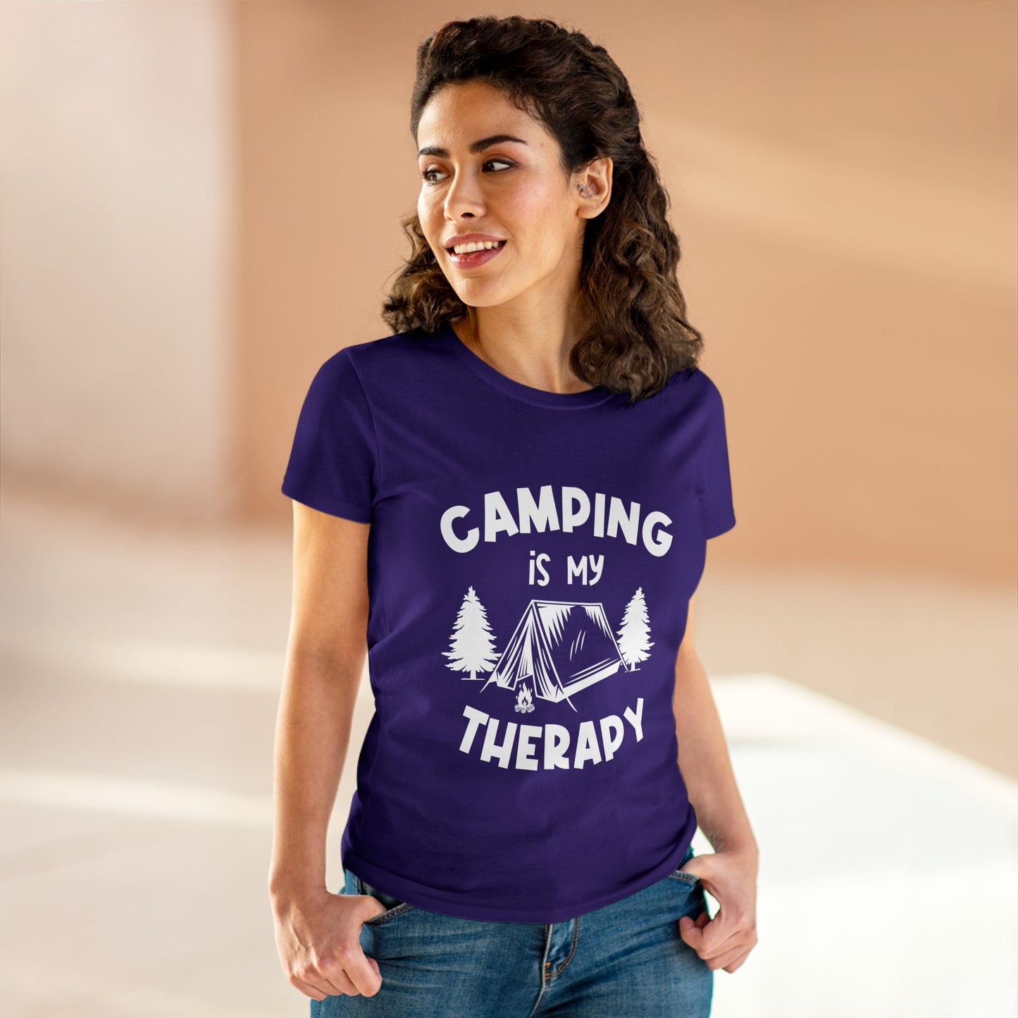 Women's Midweight Cotton Tee Camping